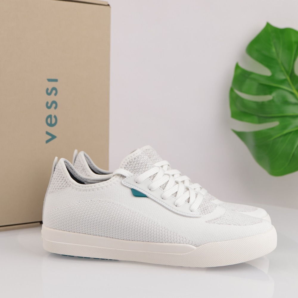 Vessi Womens Weekend 1.5 Sneakers Size 9 Waterproof Marble White Lace Up Shoes